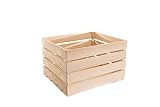 Caja de madera natural para vino – Caja de madera vintage – Almacenamiento de frutas – Caja de almacenamiento de madera – Caja de madera grande 50x40x30 – Caja de vino – Caja de madera