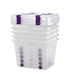 TODO HOGAR - Caja Plástico Almacenaje Grandes Multiusos con Ruedas - Medidas 510 x 410 x 360 mm - Capacidad de 52 litros (5)