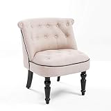 TJLSS Estilo de la Vendimia Butaca Decorativa, con bucles del Amortiguador Piernas Antiguos Muebles de Sala Acento del Lado del sofá Silla