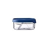 Rosti Mepal NL - 7241 MB, 101 - Caja 'Take A Break' de plástico, para fruta, con tapa de color Azul marino (Nordic Marine) Transparente, 11.3 x 8 x 5 cm