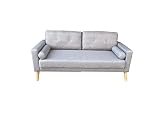 MUEBLIX.COM | Sofa Celia 3 Plazas | Sofas de Salón Modernos | Asientos y Respaldo Espuma | Sofa con Estructura de Madera de Eucalipto y Contrachapada | Color Gris