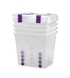 TODO HOGAR - Caja Plástico Almacenaje Grandes Multiusos con Ruedas - Medidas 510 x 410 x 460 - Capacidad de 70 litros (4)