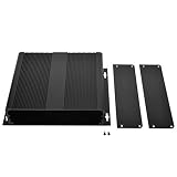 Heaveant Caja de Caja, 48 x 204 x 160 mm Caja de Proyecto de Caja electrónica de aleación de Aluminio Negro Caja Protectora de Placa de Circuito Impreso