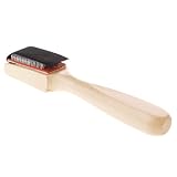 Baiyao Cepillo de limpieza de zapatos de danza con suela de ante de madera para calzado, madera, acero inoxidable y gamuza, elimina la suciedad y mantiene la siesta elevada.