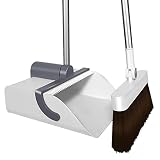 DSFSAEG Juego de escobas y recogedor para limpieza de pisos, para cocina, hogar, oficina, vestíbulo, interior de pie con cepillo combo de mango largo (tamaño: 2 piezas/juego)