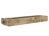 Ib Laursen Caja de madera reciclada rectangular única con agarre en los extremos