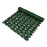 Parthan Seto Artificial Rollo para Valla – 0,5 × 3 m plástico Seto Artificial para Balcones – Red de ocultación para decoración exterior, vallas, barandillas de jardín (verde oscuro)