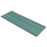 Tidyard Panel para tejado Acero galvanizado Verde 12 Unidades