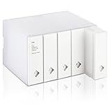 Caja de almacenamiento para CDs y DVDs de AhfuLife, con colorido diseño, para ahorrar espacio blanco blanco 120 CDs