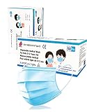 Infantiles- 50 Mascarillas quirúrgicas para niños - homologadas- Desechables de 3 capas - Certificado CE - Tipo II- 3 capas - Polipropileno- Dispositivo médico