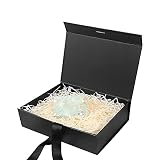 Caja de Regalo,Caja de Regalo Reutilizable,Caja de Regalo Lujo,Cajas de Cartón para Regalo,Caja de Regalo con Tapa,Caja de Regalo con Lazo(Negro)