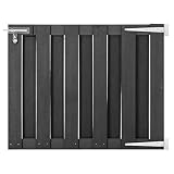 Kstyhome Puerta de jardín, Puertas Exterior, Vallas Jardin, Puertas Jardin, Valla Jardin Exterior, Puertas para Vallas, Puerta Entrada Exterior, de WPC Gris 100x80 cm