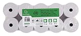 Exacompta 40512E, Rollo de papel para caja registradora y calculadora, 60g/m², 57 x 70 mm, 37 m, 10 rotoli