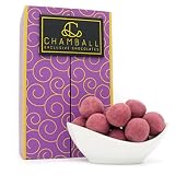 Chamball Royal · Caja Bombones de Chocolate Artesanal Belga y deliciosa Frambuesa · Exclusivo Bocado con sorprendente corazón de Crème de Cassis