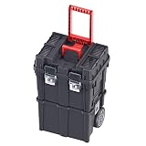 CAJA de HERRAMIENTAS Vacía con Ruedas Plástico 35x45x64cm Compact HD Desmontable Policarbonato + Bandeja interior