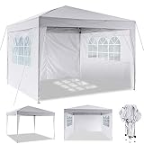 Carpa Jardin Cenador Plegable 3x3 Carpas Plegables Impermeables Gazebo Plegable 3x6 Pabellón de Jardín con 4 Paredes Laterales