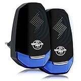 Repeller Pro - Repelente ultrasónico profesional 2022 para ratones, ratas, cucarachas, insectos, roedores, hormigas arañas, abejas, repelente eléctrico, jardín (negro)
