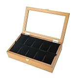 qwertyuio Cajas De Reloj Caja De Almacenamiento De Exhibición De Reloj Caja De Reloj De Madera 10 Celosía Techo Solar Caja De Exhibición De Reloj Colección Caja De Almacenamiento Caja De Pul