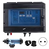 Omabeta Clorador de Sal para Piscina Máquina de Cloro salino de 230-240V Impermeable 50g / H automatico Cloro Piscina Generatore para hidroterapia Piscinas SPA (European regulations)