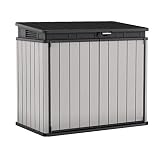 Keter Store It out Premier XL - Cobertizo de Almacenamiento para jardín, Color Gris y Negro, 141 x 82 x 123,5 cm