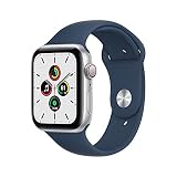 2021 Watch SE (GPS + Cellular) - Caja de Aluminio en Plata de 44 mm - Correa Deportiva en Color Abismo - Talla única