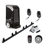 Kit completo Motor corredera profesional para automatizar puertas y cancelas correderas de hasta 500 kg de peso, con accesorios de calidad profesional y manual en español.