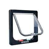 KATELUO Colgajo de Gato, Puerta para Gato con Cierre magnético de 4 vías, Pet Kit de Puerta para Gatos y Perros pequeños, Marco telescópico, fácil instalación, Puerta para Gatos con túnel