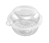Xshelley - 50 piezas de plástico de polietileno, cajas individuales para magdalenas y cupcakes.