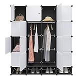 WOLTU Armario Modular Estantería por Módulos DIY, Armario de 20 Cubos con Puertas, para Almanceje de Ropa, Juguetes, Zapatos SR0090sw