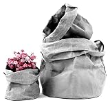 Set 3 Cubremacetas de Papel Kraft - Maceteros Decorativos Interior, Macetas Pequeñas Decorativas - Adornos para Salon Modernos y Centros Decorativos de Mesa - Cestas Almacenaje Baño, Decoracion Hogar