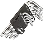 Llaves pentagonales, CrV, 9 piezas, cortas