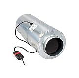 Can Iso-Max ventilador de tubo 3 velocidades 870 m³ 200 mm conexión insonorizada - extractor de aire ventilador de tubo ventilador silencioso caja de cultivo suministro de aire ventilador de baño