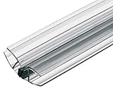 Gedotec Magnet-Dichtung Ducha Sellado 135°para Duschtrennwände - Mamparas de - Puertas Corredizas | PVC Transparente | Glastür-dichtung para Grueso Cristal 8-10mm | 1 Pieza - Labio