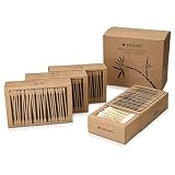 Navaris Bastoncillos para los oídos de bambú y algodón - 800 Palillos de orejas 100% reciclables biodegradables y ecológicos - 4 cajas de 200 uds.