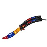 KNIFER CSGO Cuchillo de Hoja de Acero Inoxidable de la práctica de formación unsharpened tamaño estandar Genial combinacion de Colores (WCS)