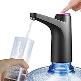 Bomba De Agua Potable Eléctrica - Dispensador de Bomba de Agua Distribuidor de Carga USB, extraíble y Conveniente para Usar en Agua embotellada (Negro)