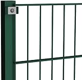 FTVOGUE- Panel de Valla Metalica con Postes para Jardin, Verde 1,7 x 0,8 m (Largo x Alto)