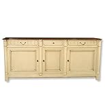 GONTIER - Aparador de 3 puertas de cerezo macizo, 233 x 55 cm
