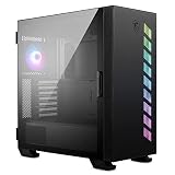 MSI MAG VAMPIRIC 300R Caja PC Mid-Tower - Cristal Templado, Placa Base y Capacidad Radiador Dual 360mm, Soporte de GPU, Función E/S Inteligente, Panel ARGB LED y Ventilador 120mm - Mystic Light