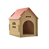 thematys Perrera de Madera para Perros I Casa para Perros para Uso Interior y Exterior I Lugar para Dormir a Las Mascotas I Resistente a la Intemperie y a los arañazos (M (51 x 40 x 52 cm), Style 2)