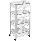 USE - Carrito de Cocina Auxiliar con Ruedas- Carro Verdulero y frutero (4 Alturas)