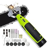 Afilador De Cadenas De Motosierra Eléctrico,Inalámbrico Afilador Cadena Motosierra 27 Kit ,20000rpm Mini Multifunción Maquina Afilar Cadenas