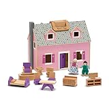 Melissa and Doug Fold and go Casita de muñecas, 3+ Años