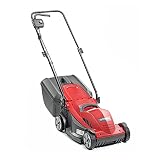 Raser Cortacésped eléctrico E 380, Ancho de corte 38 cm, Motor de 1400 W, Hasta 500 m², Altura de corte regulable en 3 posiciones, Bolsa de recogida de 40 l