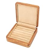 WXQIANG Mancuernas de Puros de Madera sólida Caja de Joyas Pendiente Caja del Anillo Anillo de Almacenamiento de Caja de la joyería (Color : A)