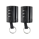 PUJOL Vario Black Mando a Distancia para Puerta de Garaje y persiana Enrollable Frecuencia de 3 Botones 433 MHz (2 Pieza)