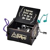 STOUCLA Caja de música de madera, estilo vintage, manivela tallada, caja de música de madera, decoración de música, regalos para cumpleaños/San Valentín (Harry Potter)