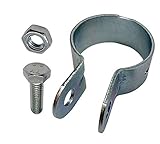 DOJA INDUSTRIAL | Abrazadera Puntal Valla | 60 mm | PACK 10 | Abrazaderas Postes para Vallas Metalicas | Acero Cincado | Bridas Metalicas | Abrazadera Metalica Ajustable | Abrazadera Valla Rigido