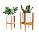 Macllar Soporte para Plantas, Soporte de bambú Extensible, Soporte para Plantas, Soporte Plantas Interior, Soporte de Flores para Plantas de Interior y Exterior, 1 Paquete