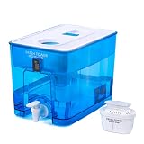 ECODE Dispensador de Agua Filtrada Fresh Tower. Libre de BPA, Indicador Digital, Para nevera, Incluye Filtro Compatible